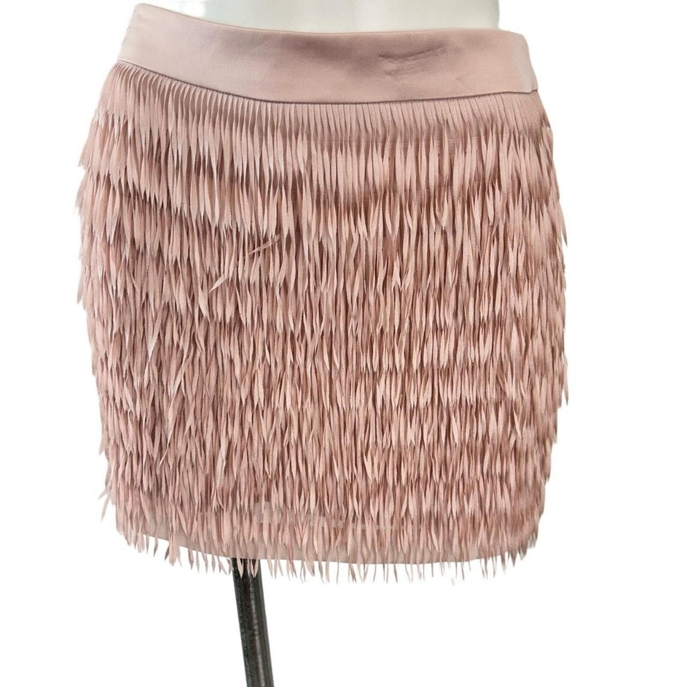 Express Pink Ruched Mini Skirt